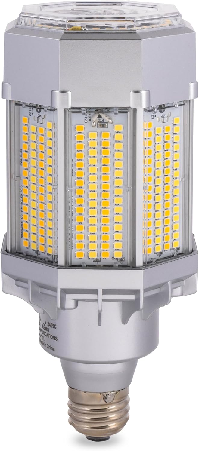 LED-8024E345-G7-FW LED Post Light Top - Wattage Selectable 35W, 45W, 60W, 120-277V, Color Selectable 3000K, 4000K, 5000K, Dimmable, E26 Base, 80 CRI, 5140-8870 Lumens