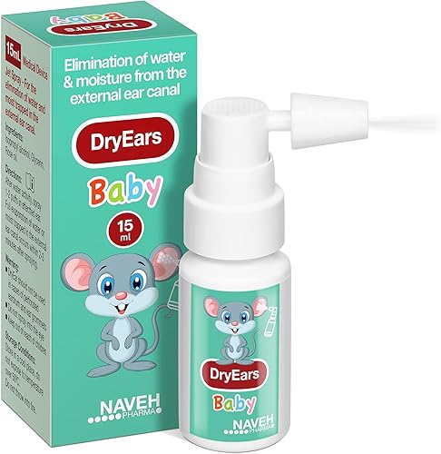 NAVEH PHARMA Dry Ears Baby Spray de gotas para los oídos de los nadadores Gotas de secado de oídos para nadadores pequeños Elimina el agua