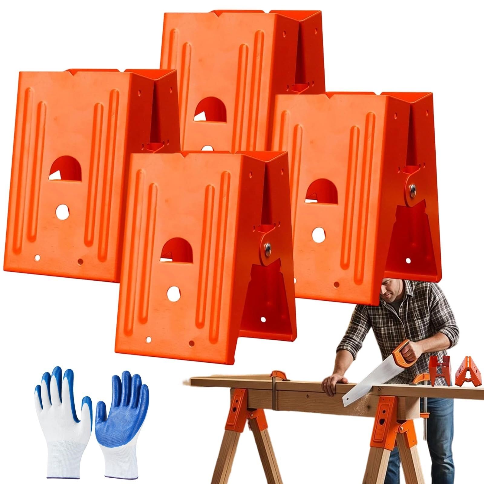 Wytrzymały Wspornik Kozła Stolarskiego z Zaciskiem do Drewna 2x4