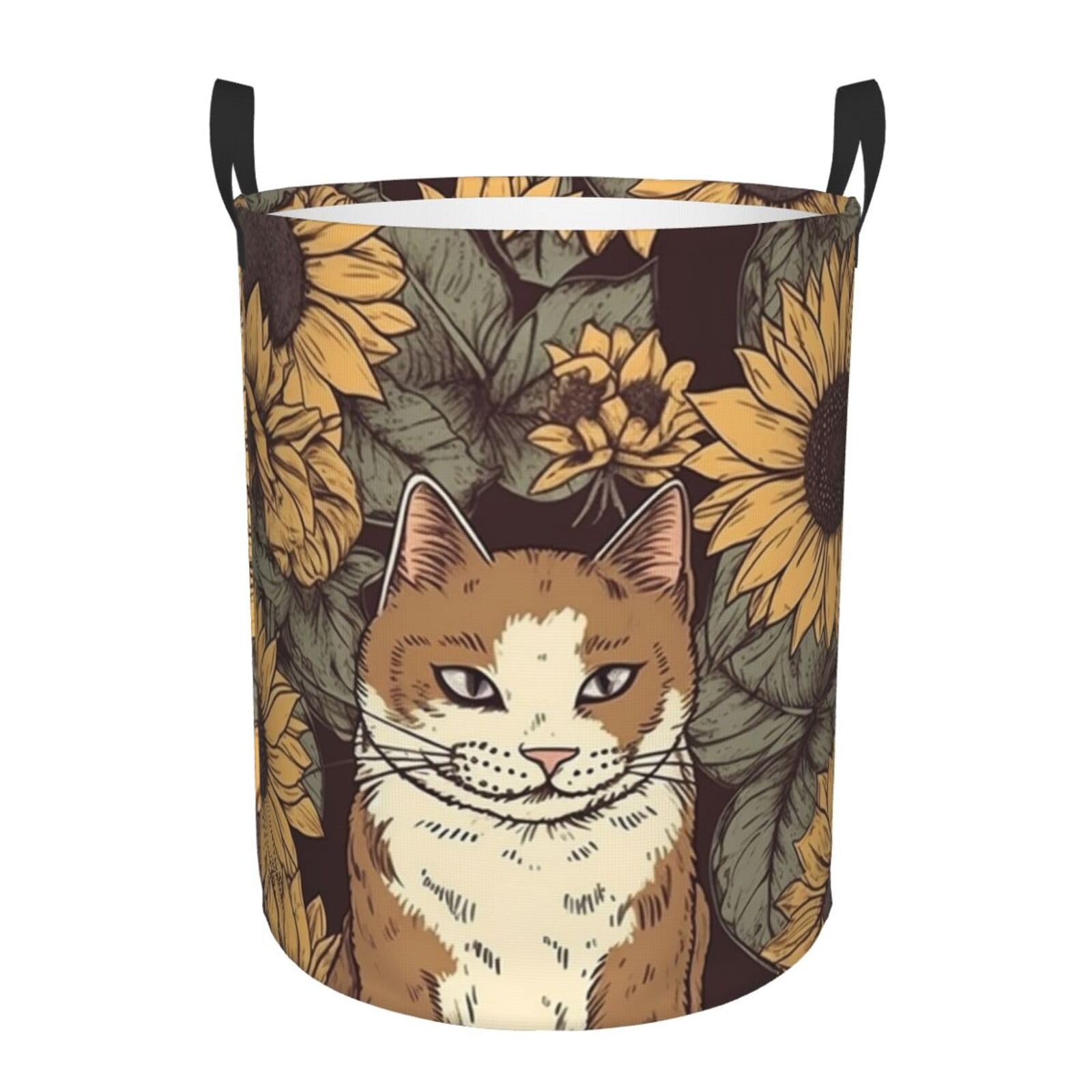 Panier à linge pliable pour vêtements au motif de tournesol parfait pour la chambre
