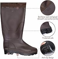 Vista 8 de Vadeadores de pecho con botas, de 2 capas de PVC/nailon, impermeables, para caza, pesca, camuflaje y pesca