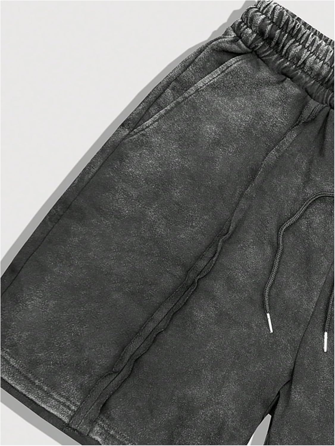 Men's Graphic Shorts Drawstring Waist Figue Print Vintage Denim Shorts Streetwear Jorts - Image 3