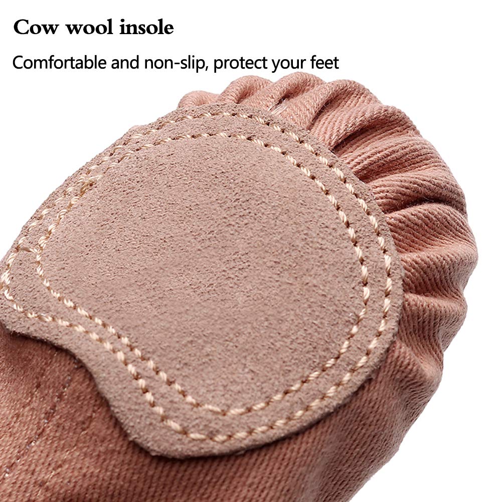 MNSSRN-MM Calzado con Suela elástica Suave de Baile, de Encaje Libre Calzado cómodo características Antideslizantes de Gimnasia de los niños Zapatillas de Ballet Zapatos de Baile,Negro,39