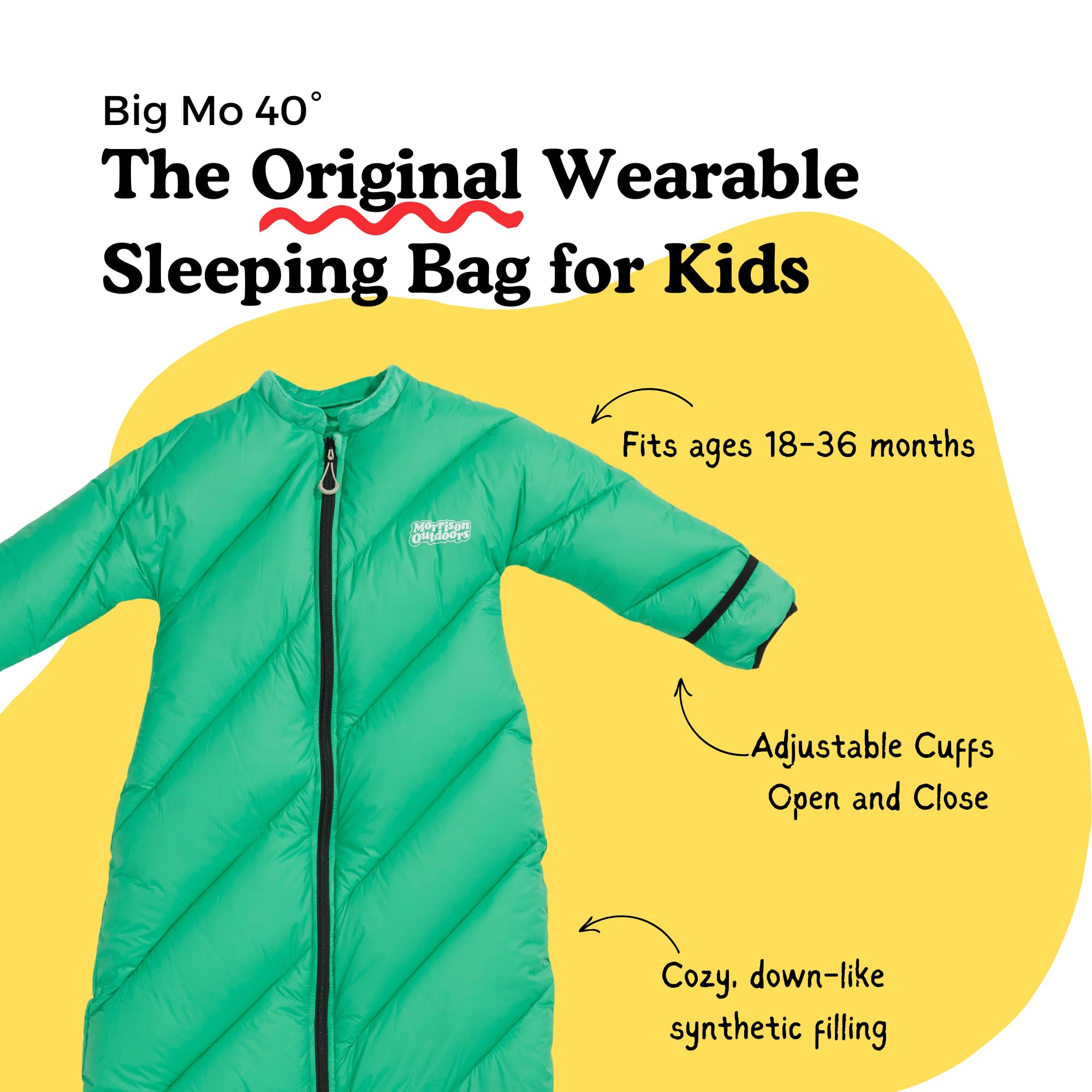 Amazon.co.jp: Big Mo 40° 子供用寝袋(対象年齢18~36m)。快適で楽しい