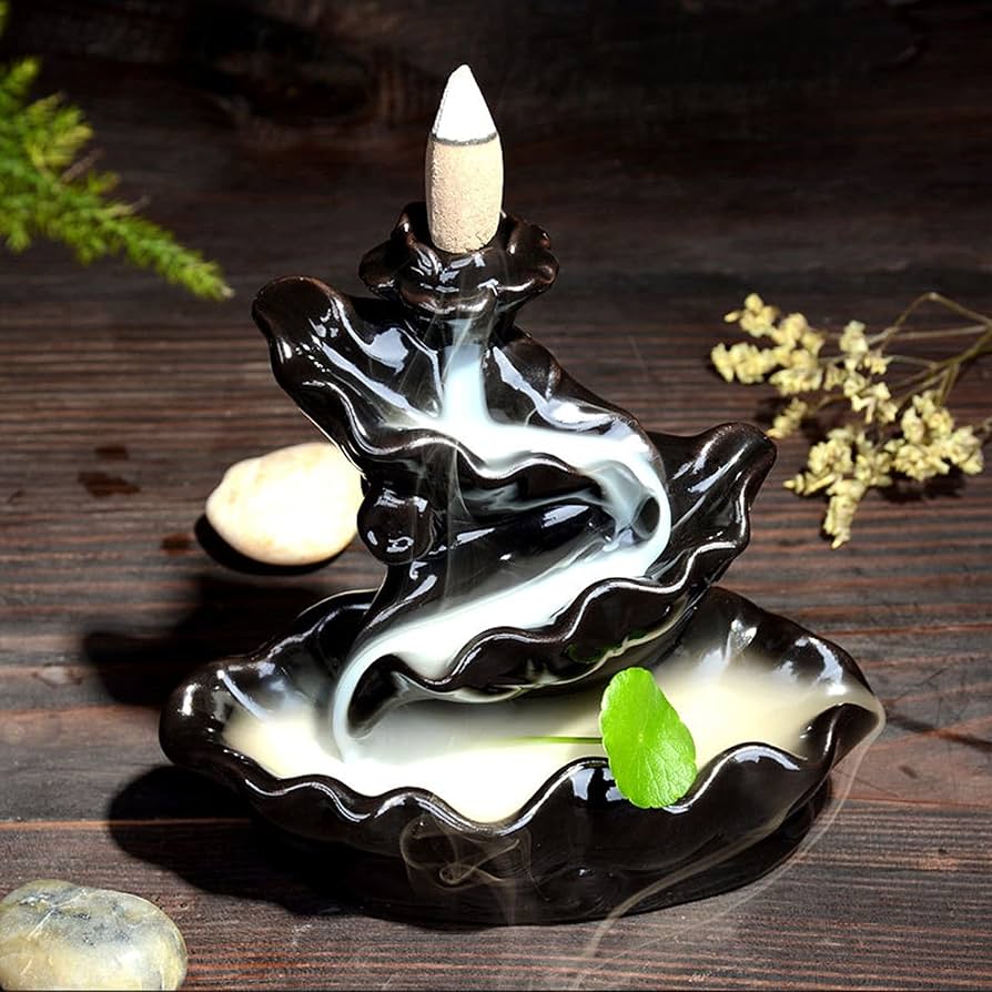 Amazon.com: Candle Holder Backflow Incense Holder Waterfall