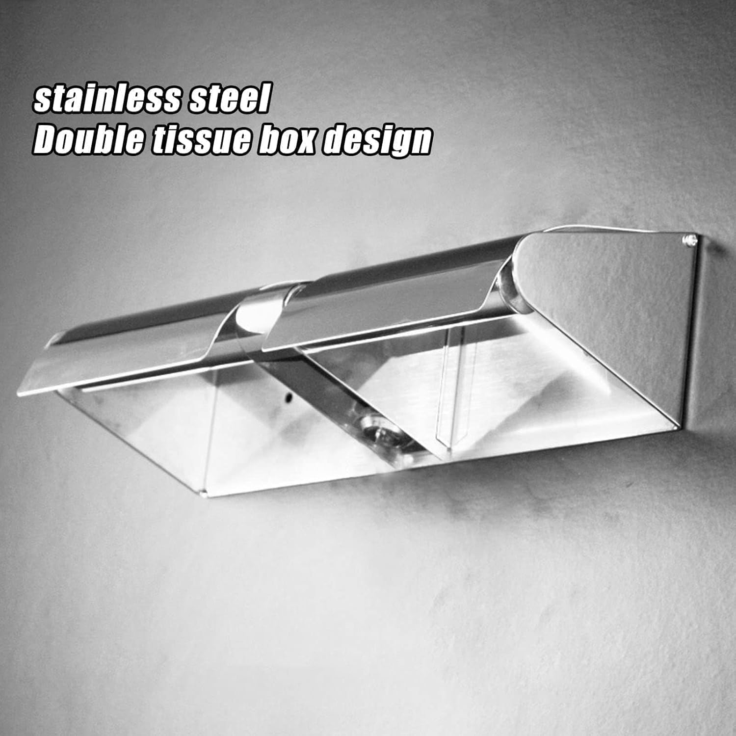 Toilet Paper Holder, Commercial Toilet Paper Holder with Cover and Lock Wall Mounted Roll Tissue Holder Stainless Steel Tissue Roll Holder Toilet Paper Dispenser for Bathroom Accessories