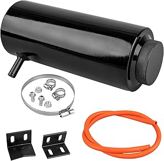 Coolant Overflow Tank, 800ml Aluminum Radiator Overflow Tank, Black Coolant Radiator Reservoir for Cars