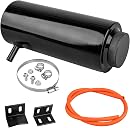 Coolant Overflow Tank, 800ml Aluminum Radiator Overflow Tank, Black Coolant Radiator Reservoir for Cars