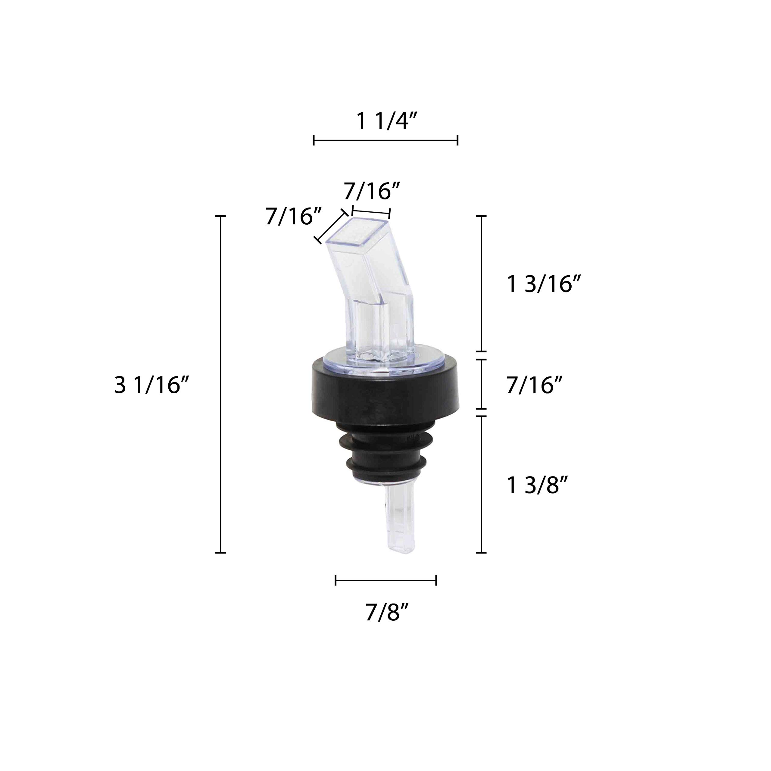 Thunder Group Clear liquor pourer with screen, comes in pack of 12