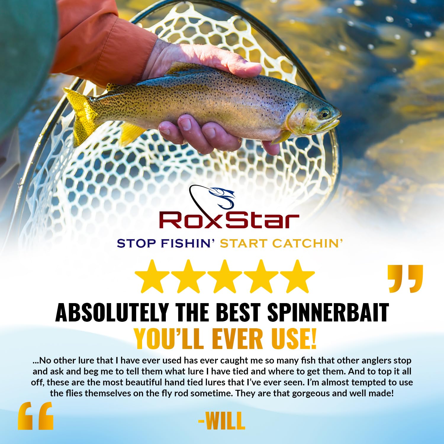 RoxStar Fly Strikers sprawdzony w całym kraju, aby wyłowić ryby każdego spinnera | ręcznie wiązany w USA | Najbardziej wszechstronny spinner wędkarski w historii! Pstrąg, okonia, Steelhead | Przestań