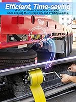 Vista 2 de Bobinadora de Correa de Cabrestante de Servicio Pesado para Remolque de Plataforma, Correas de Bobinado de Acero Sólido con Rodillo Manual