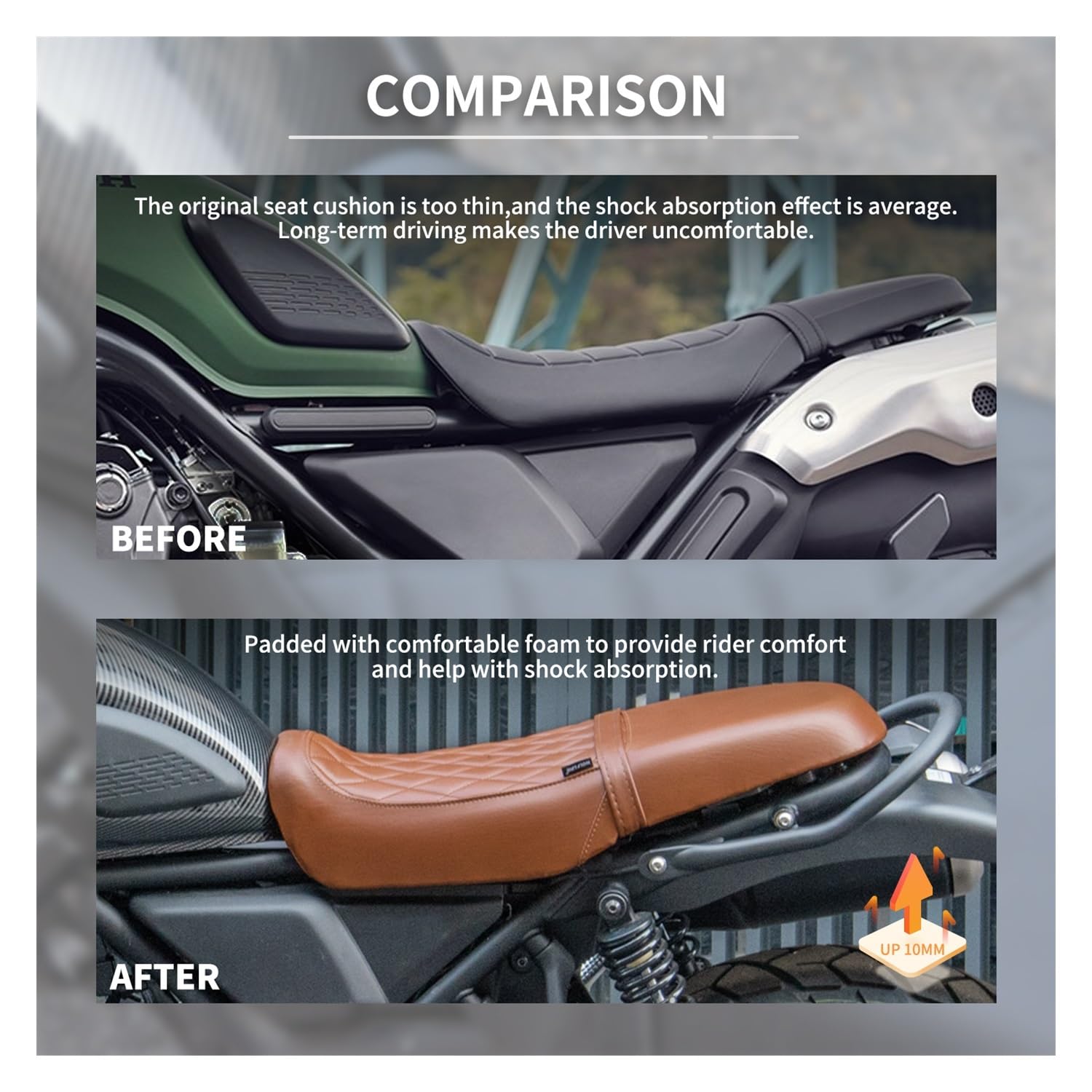 Cojín para Asiento de Motociclista y Pasajero, Funda para CL SCL 250, 300, 500, años 2023 2024 Asiento Pasajero Motocicleta