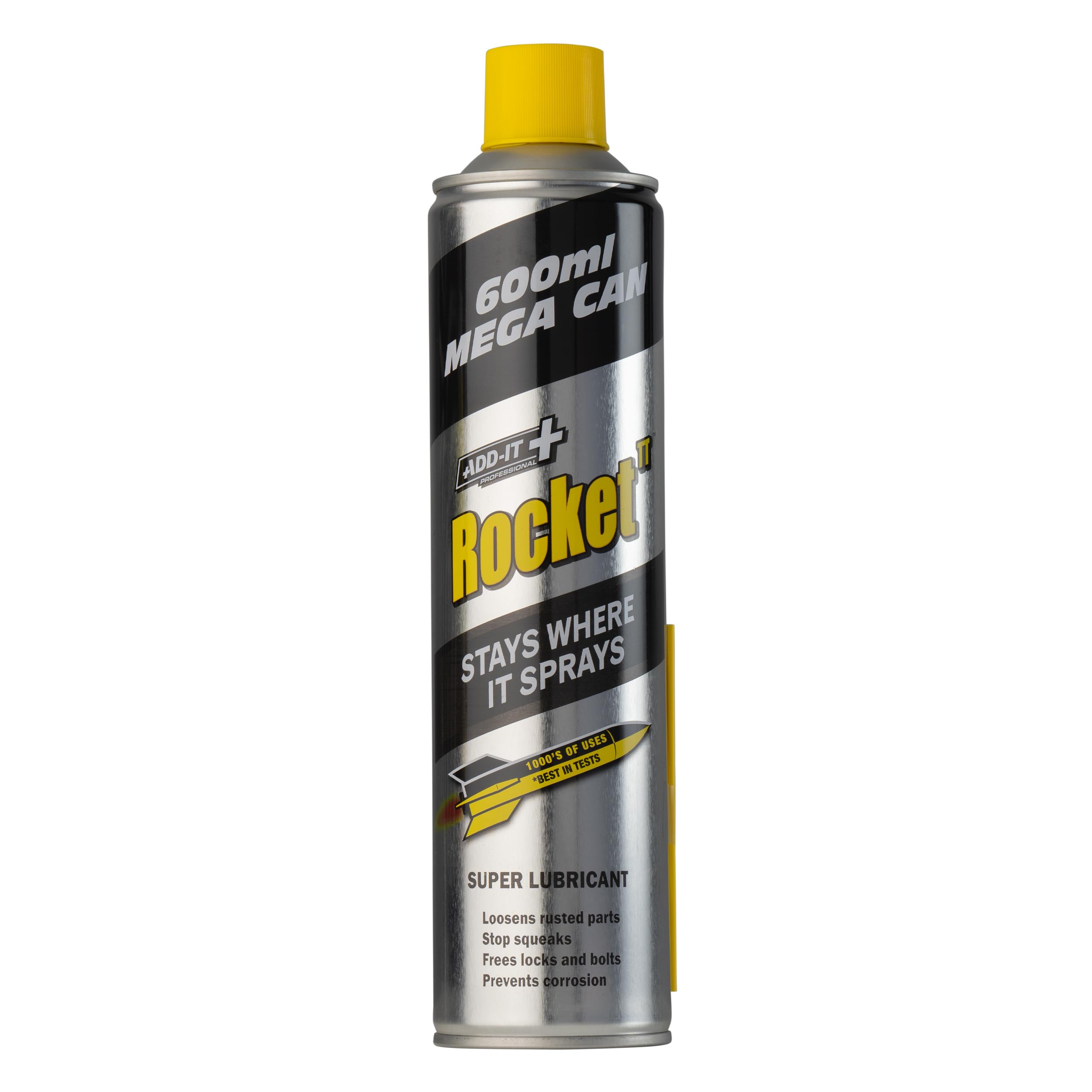 Rocket TT Multi-Purpose Lubricant Spray – 600ml Rust Remover & Anti-Corrosion Maintenance Spray – Penetrating Oil for Seized Bolts, Locks, Tools, Bikes & Garden Equipment – Water-Resistant