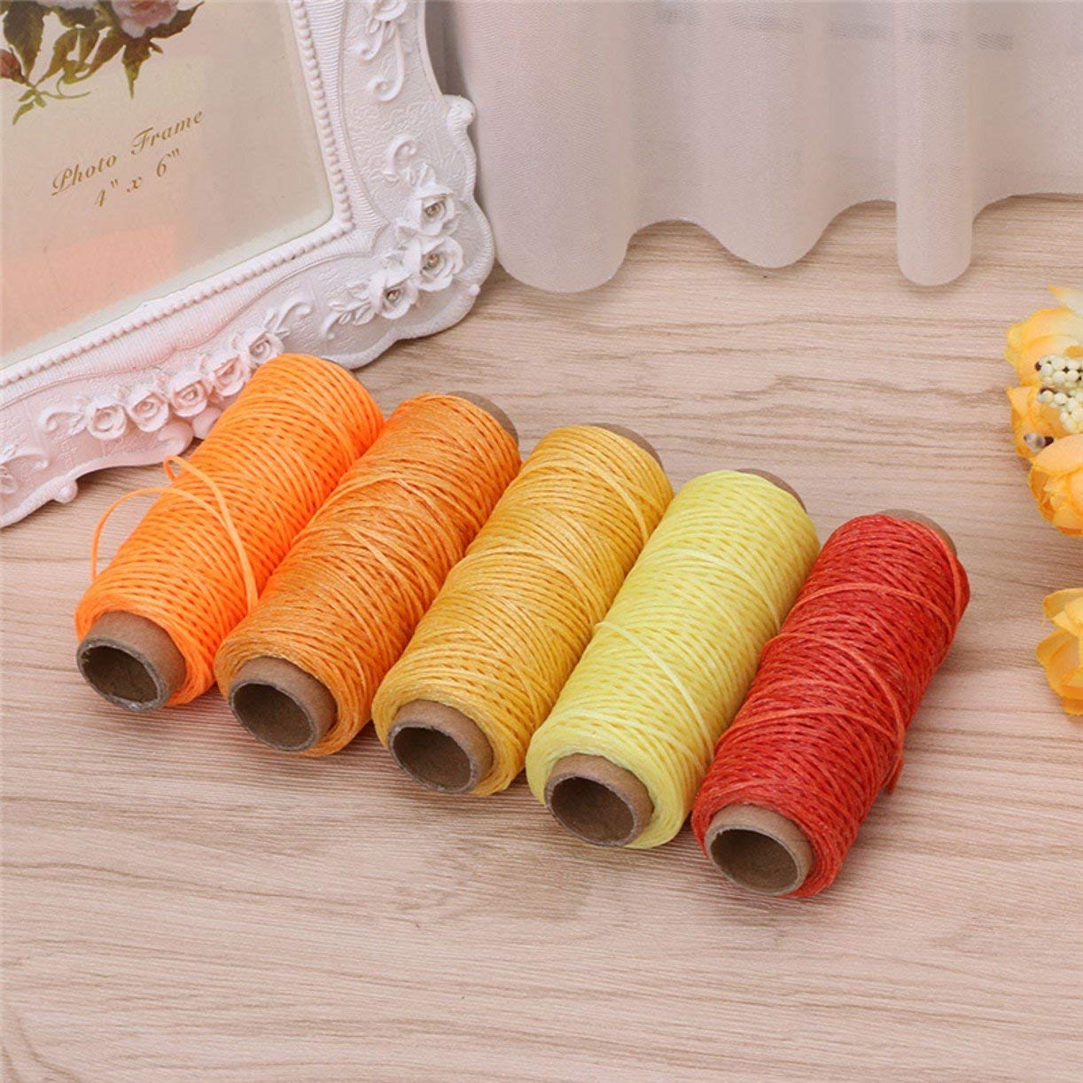 ZHONGJIUYUAN 38color 0.88mm 150D Cucire Cuoio Filo Cerato Per Scalpello Punteruolo Scarpe Bagagli Riparazione filo cera