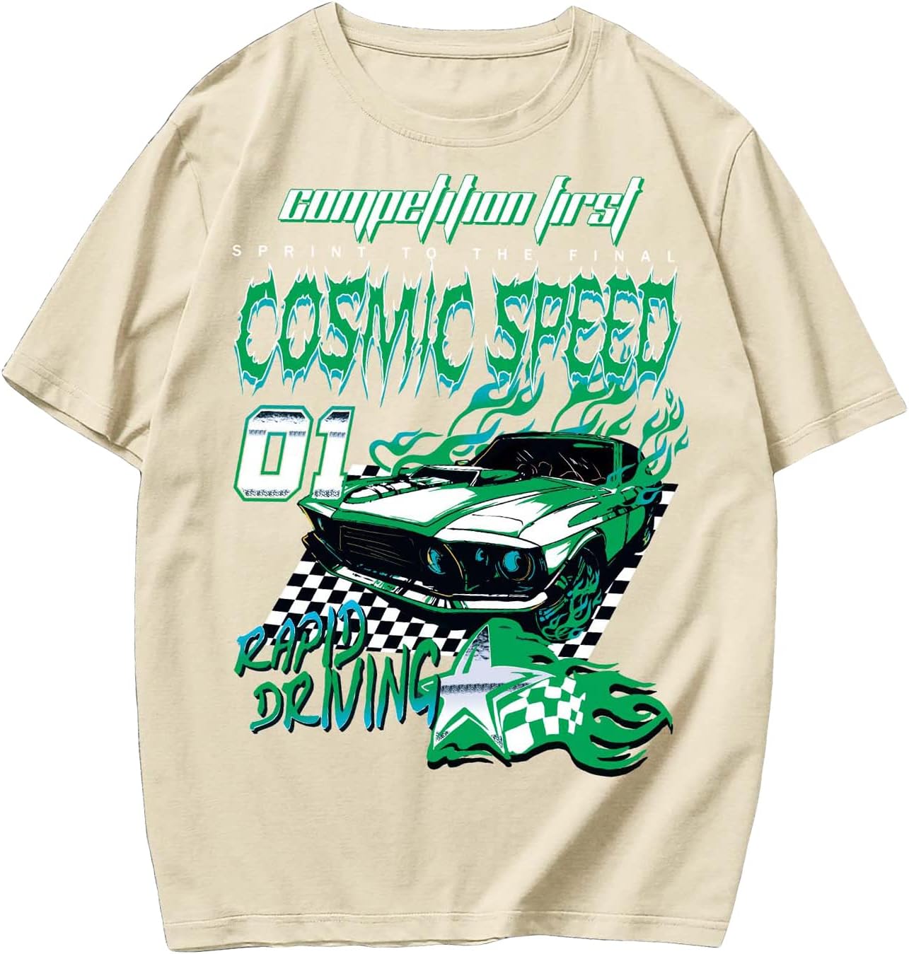 Men's Graphic Tees Short Sleeve Round Neck T Shirts Casual Summer Beach Tops