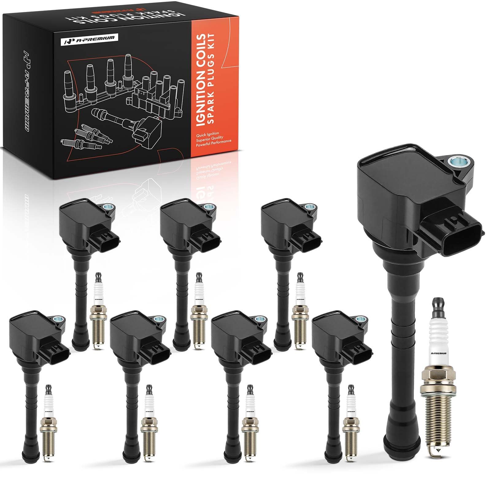 Amazon.com: A-Premium Set of 8 Ignition Coil Pack and Iridium