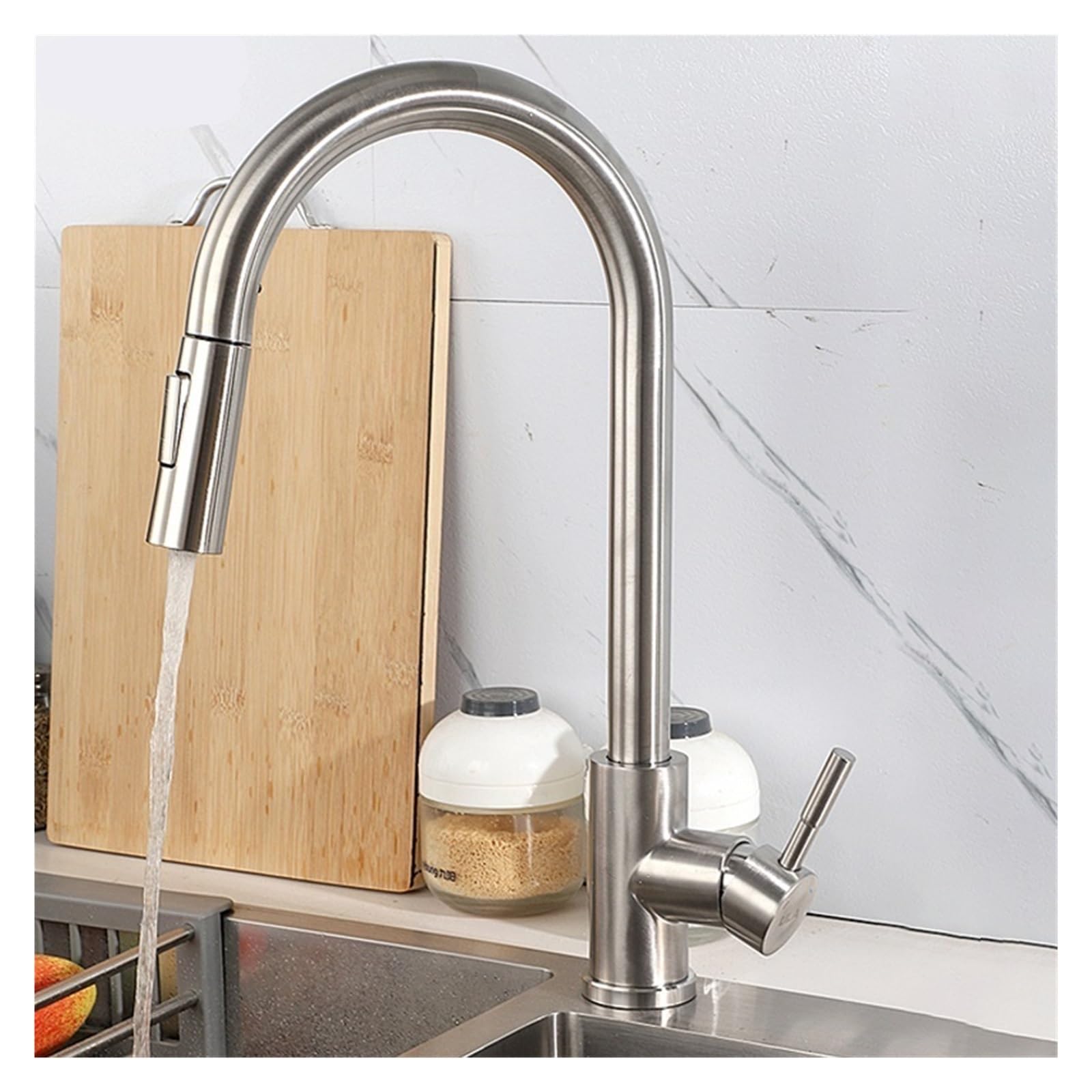 Yjyjy A1131na2 Faucet Kitchen Faucet Pull-Out Kitchen Sink Mixer Two-Function Stream Spray Head 360 Swivel Kitchen Faucet Tap