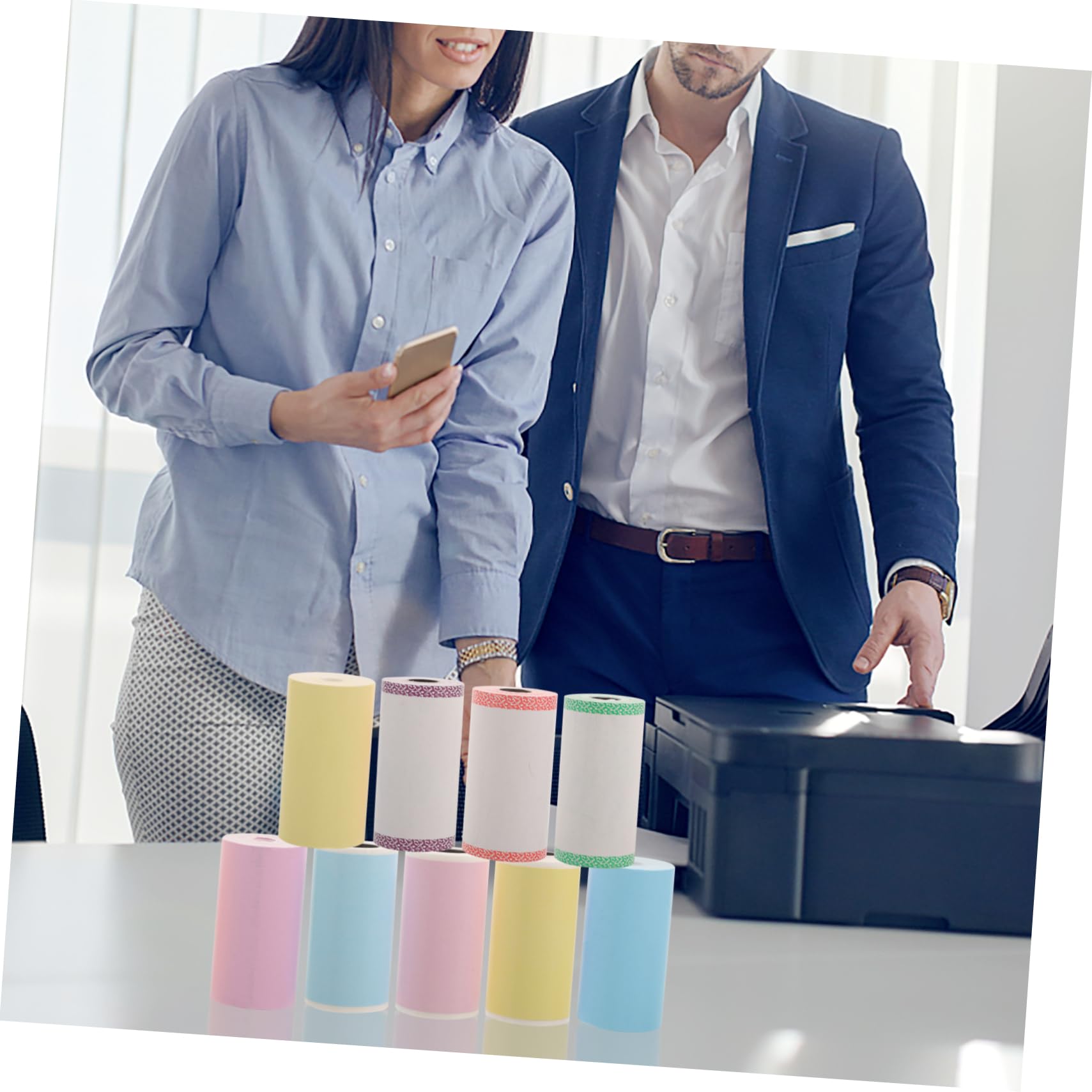 ARTIBETTER 2 Set Etichette Termiche Autoadesive Colorate Per Mini Stampanti Per Etichettatura E Organizzazione Documenti Barattoli E Contenitori Adesione Resistente E Facile 9 * 2