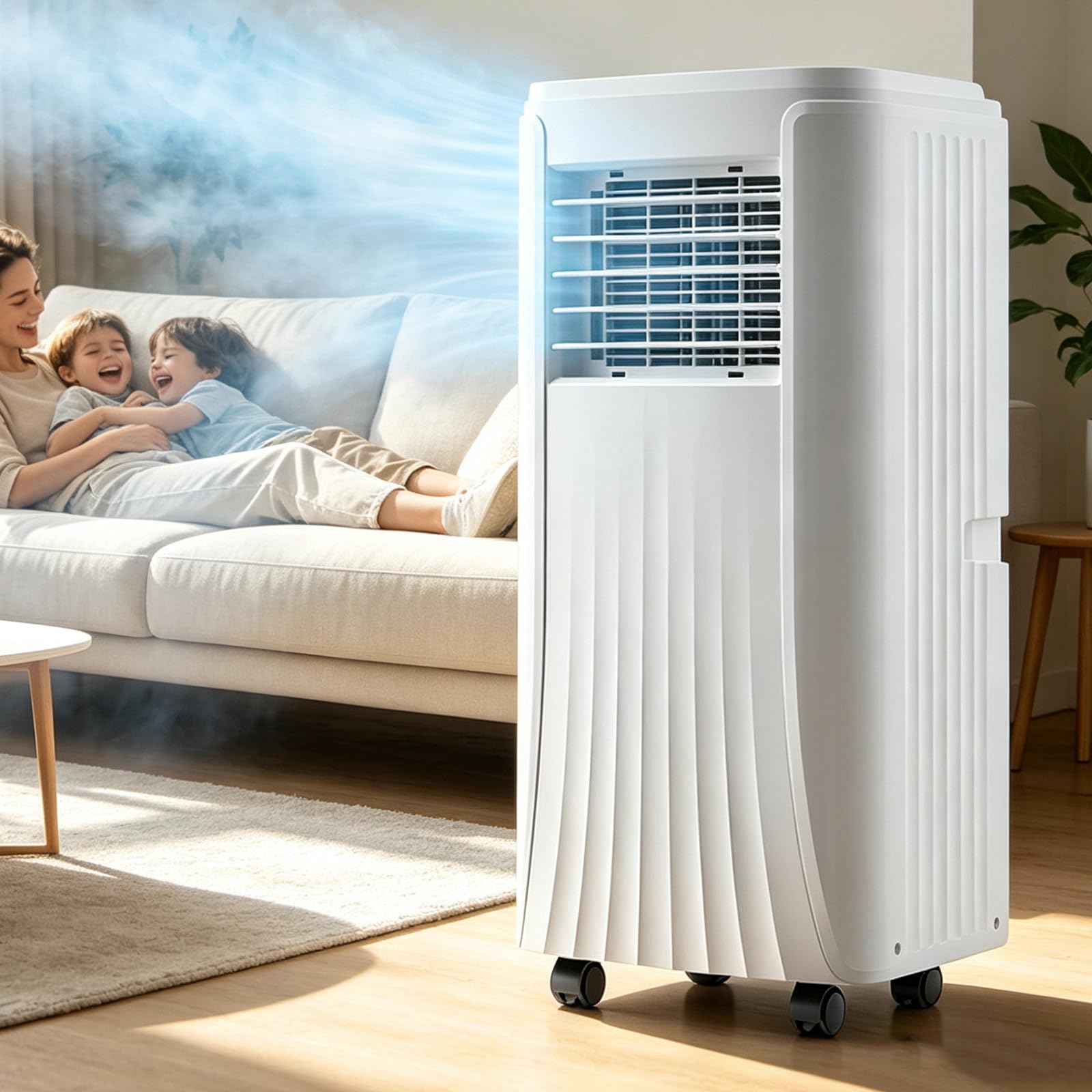 AityBuy 12000 BTU Portable Air Conditioner, 3-in-1 Cooling Dehumidifier Fan Quiet Portable AC Unit with Window Vent Kit, 360° Rolling Casters for Bedroom Living Room Office 12000BTU