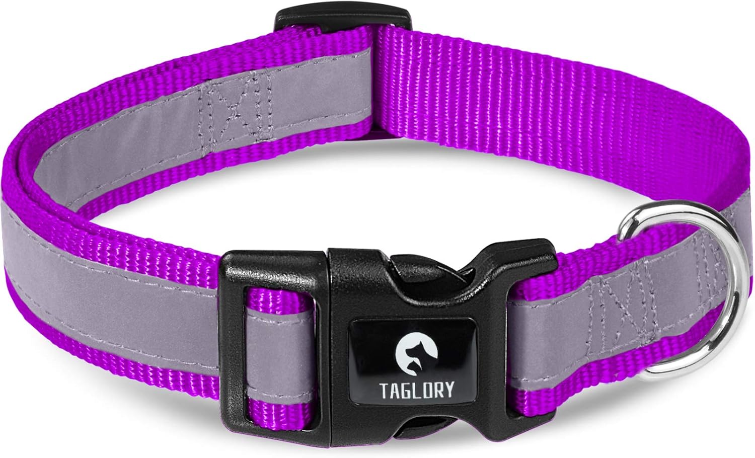 Taglory Reflective Dog Collar, Adjustable Nylon Dog Collar for Puppy