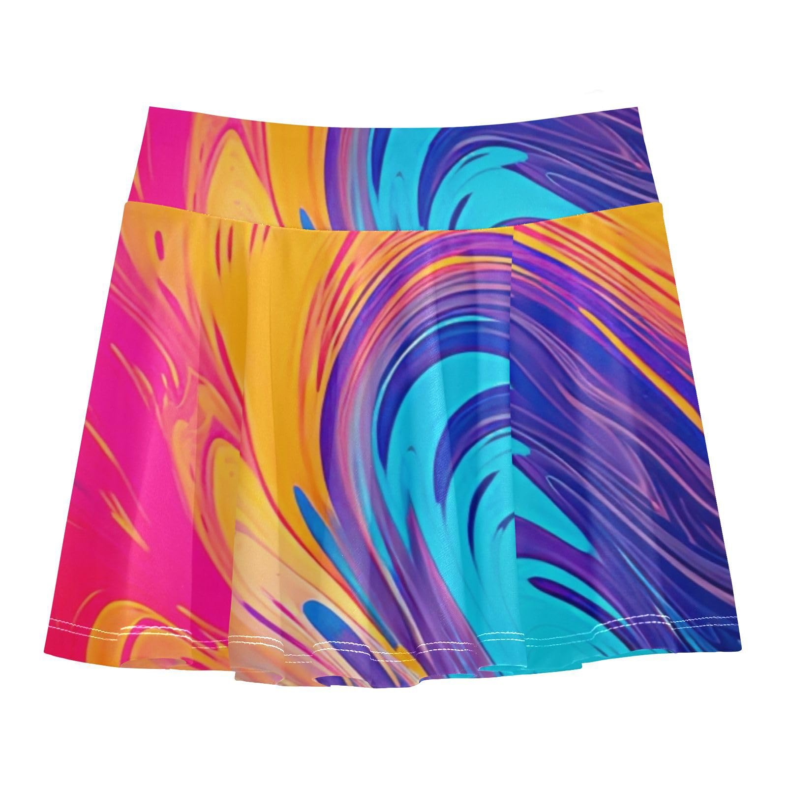 UMIRIKO Toddler Tie Dye Girls Skorts Golf Skirt Active Tennis Skort Athletic Skirt 3-4T 21342595
