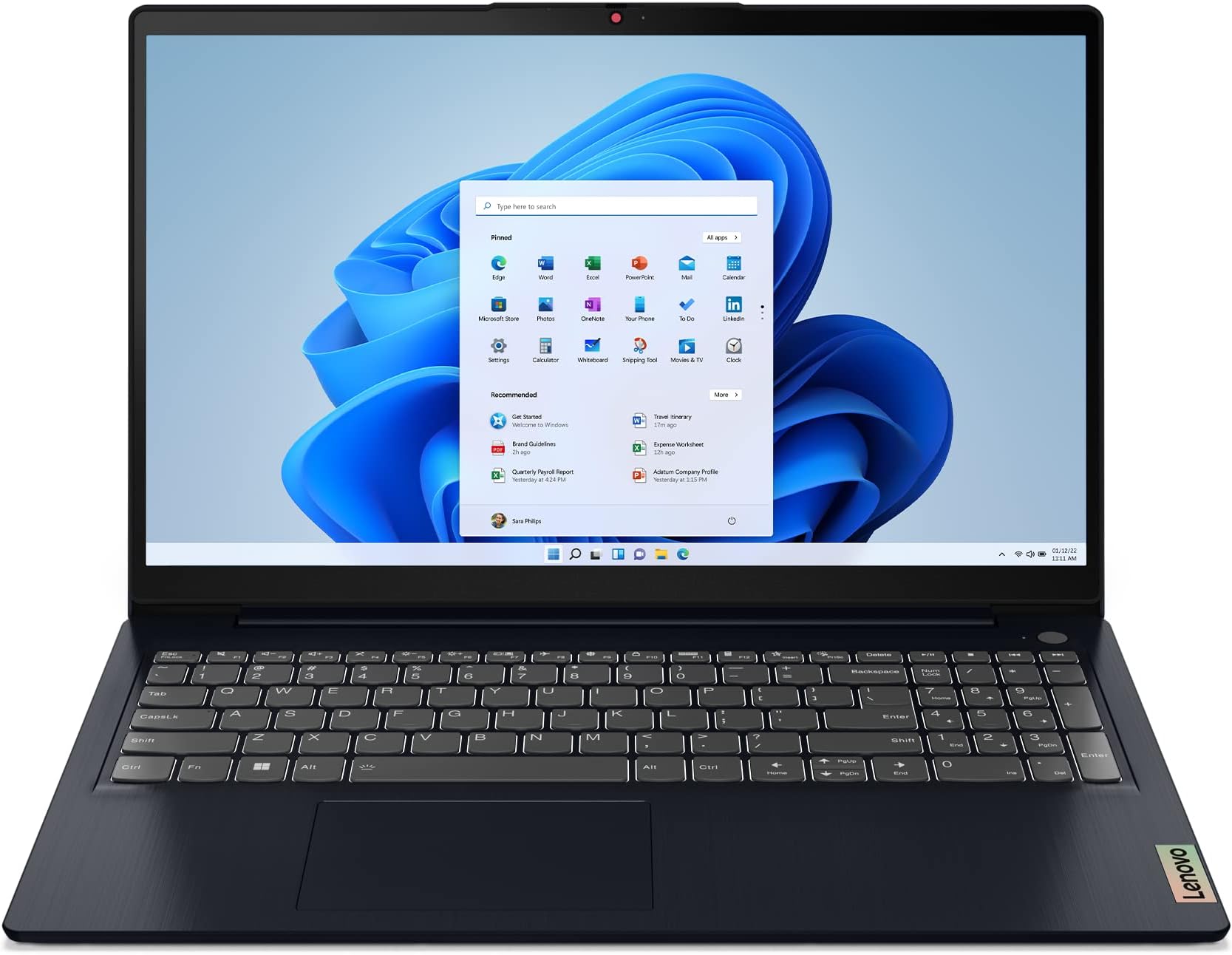 Lenovo IdeaPad 3 with 15.6" FHD display, Intel Core i5-1235U, 8GB RAM, 512GB SSD, Integrated Intel® Iris® Xe Graphics Functions as UHD Graphics, Windows 11, Abyss Blue - [82RK00PNAX]