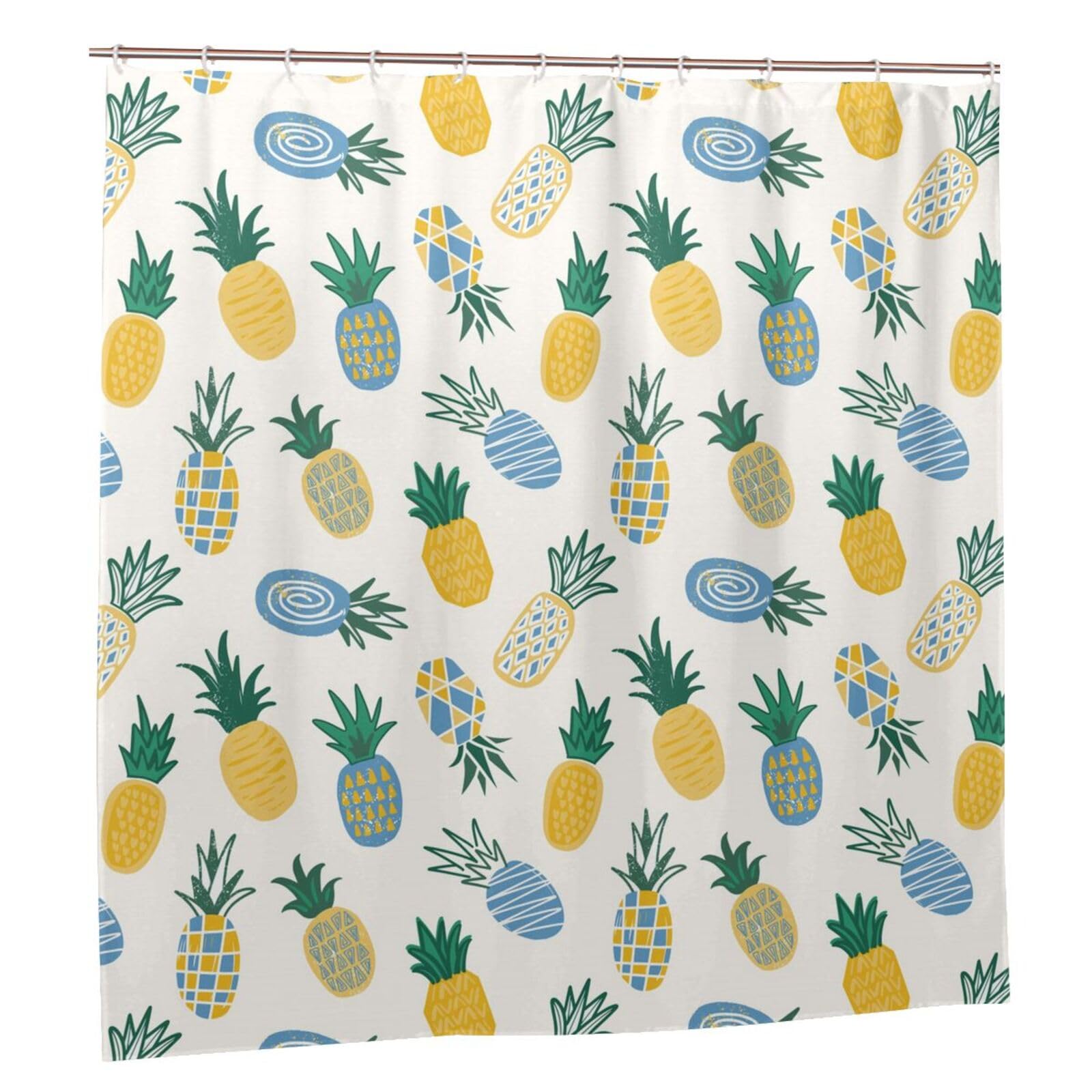 Rideau de douche tendance ananas pour décoration de salle de bain d'hôtel