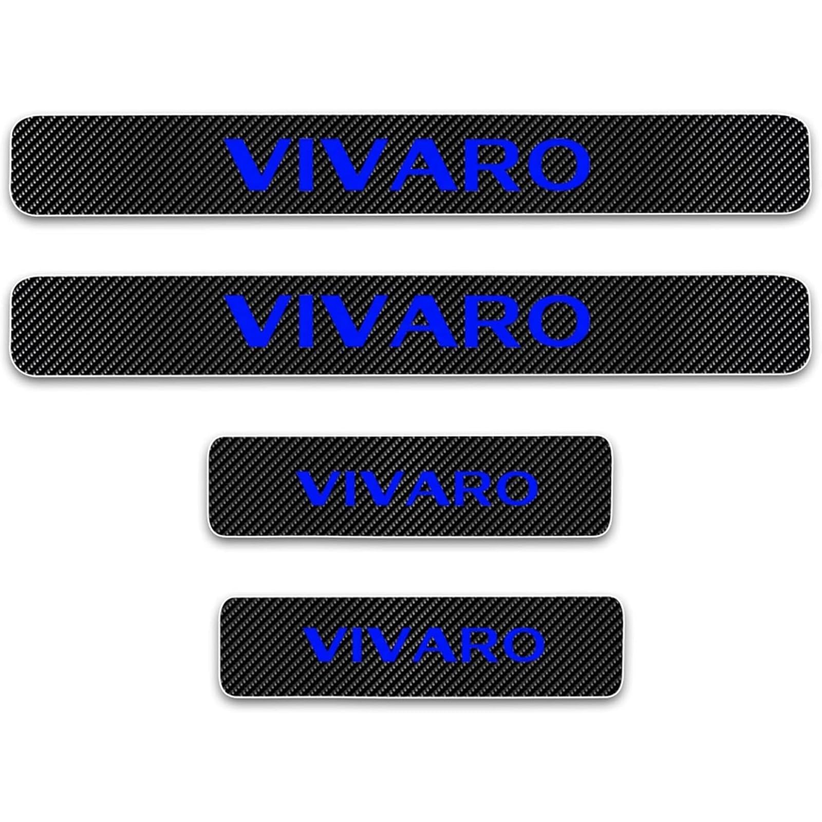 KAFMZEP Car Door Sill Protector for Opel VIVARO 4PCS Car Door Sill Scuff Plate Carbon Fiber Stickers Accessories,Blue