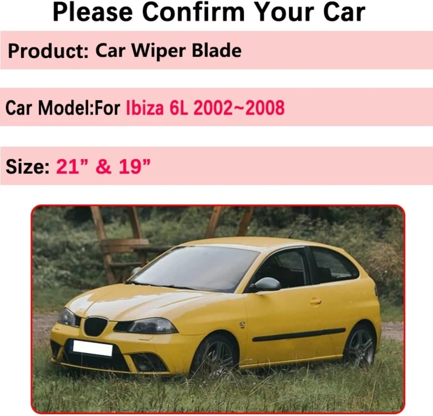 Rubber Strip Wipe Cleaning Brushe Protect Windshield Accessories Car Wiper Blades For Seat Ibiza 6L MK3 2002 2003 2004 2005~2008(RHD)