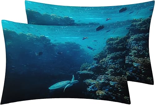 Miniatura 2 de Sábanas de tortuga marina California King  Juego de sábanas 3D para decoración de dormitorio  Sábanas y fundas de almohada oceánicas  Suaves con