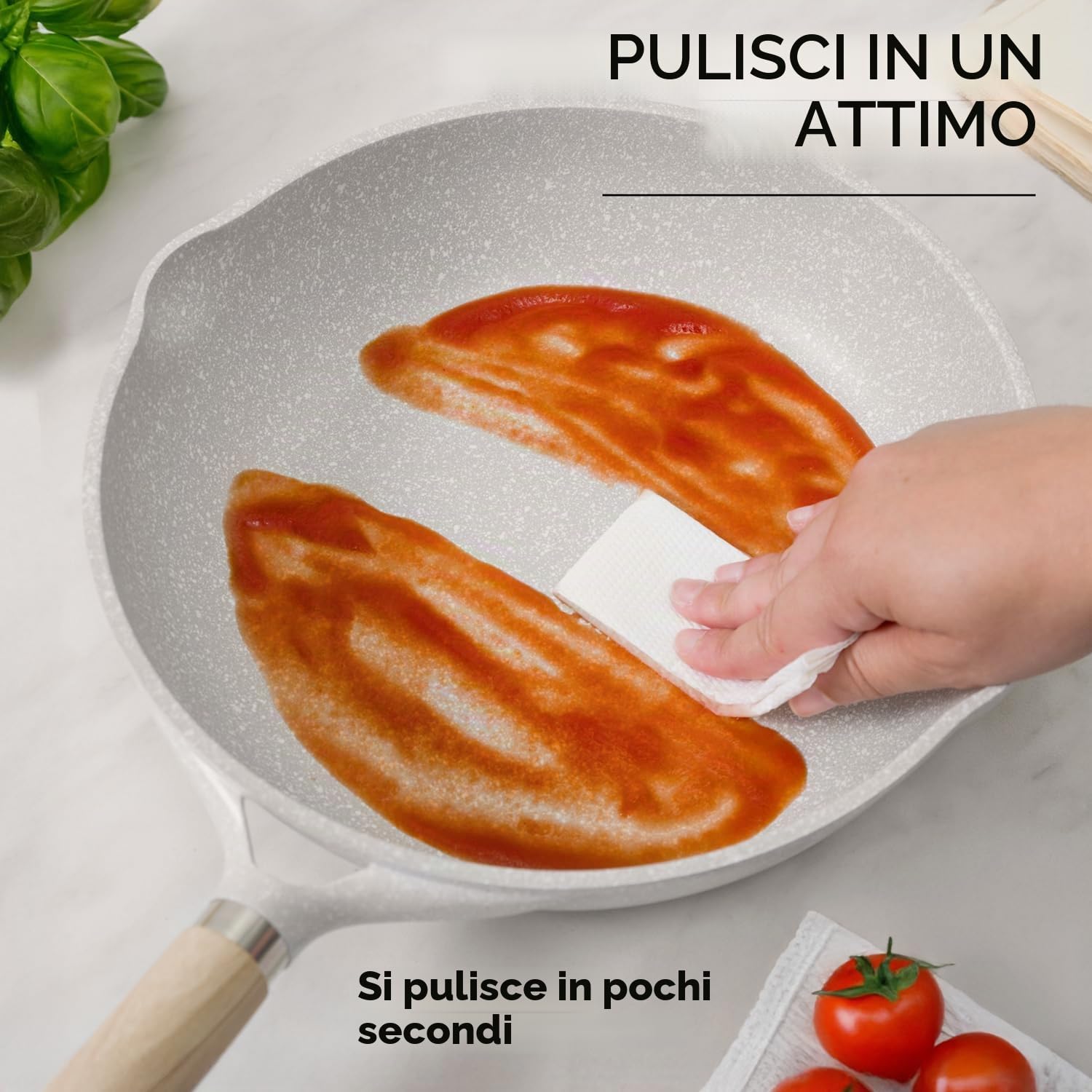 KASANOVA, Set di Pentole antiaderente Belly Cosy, batteria pentole antiaderente da 10 Pezzi con Rivestimento Antigraffio e Antiabrasione e Manico Soft Touch