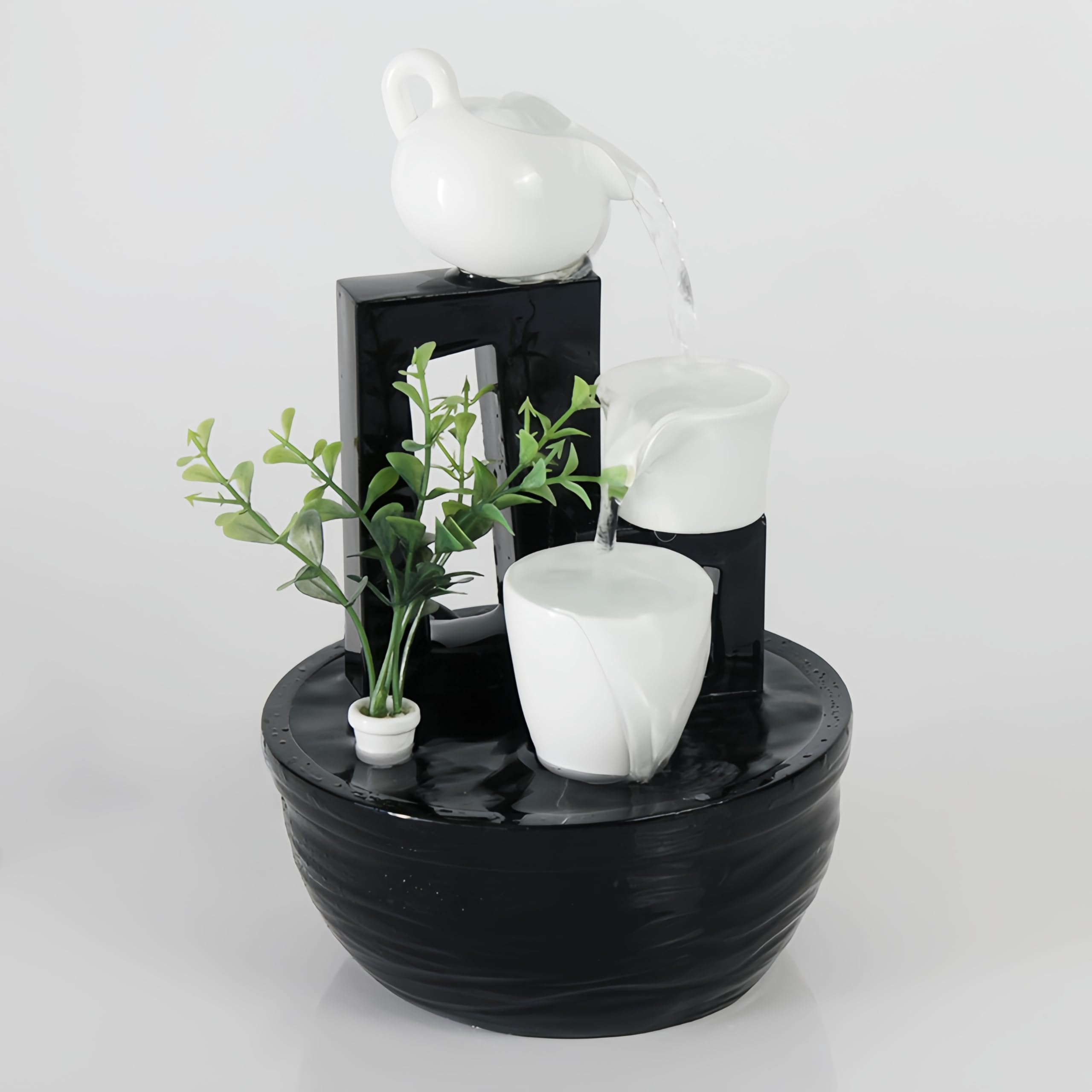Fuente de Agua de sobremesa para Interiores: decoración para meditación, relajación, Yoga, Estudio, té, Sala de Estar, Oficina y salón de Belleza.