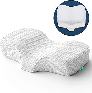 UTTU Oreiller Cervical Ergonomique Mémoire de Forme, Oreiller avec Hauteur Réglable, Oreiller Orthopédique de Soutien, Soulager la Douleur, Oreiller Anti Ronflement, Housse Lavable