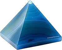 Vista 357 de Amazing Gemstone Amethyst Pyramid Crystal Healing Stones - 2" Great Pyramid Figurine of Natural Stone Pyramid for Meditation, Reiki, Chakra