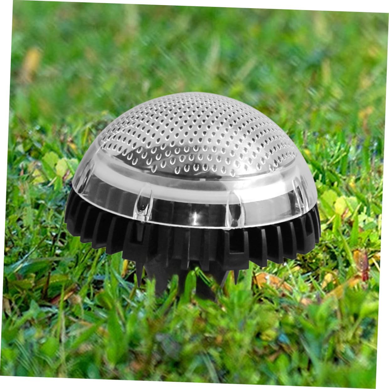 4pcs Warm Light LED Solar-Powered Ground Lights for Garden and Lawn Outdoor Landscape In-ground Disc Lamps with Black Housing for Patio Pathway Lighting