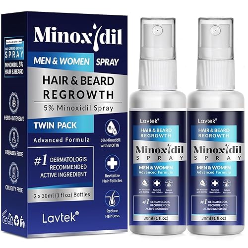 5% de minoxidil para cabello de hombres, minoxidil para mujeres para el crecimiento del cabello, spray de minoxidil para hombres y mujeres,