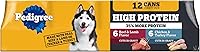 Vista 16 de Pedigree Alimento húmedo para perros con alto contenido de proteínas, comida enlatada suave para perros adultos, sabor pollo y pavo, latas de 13.2