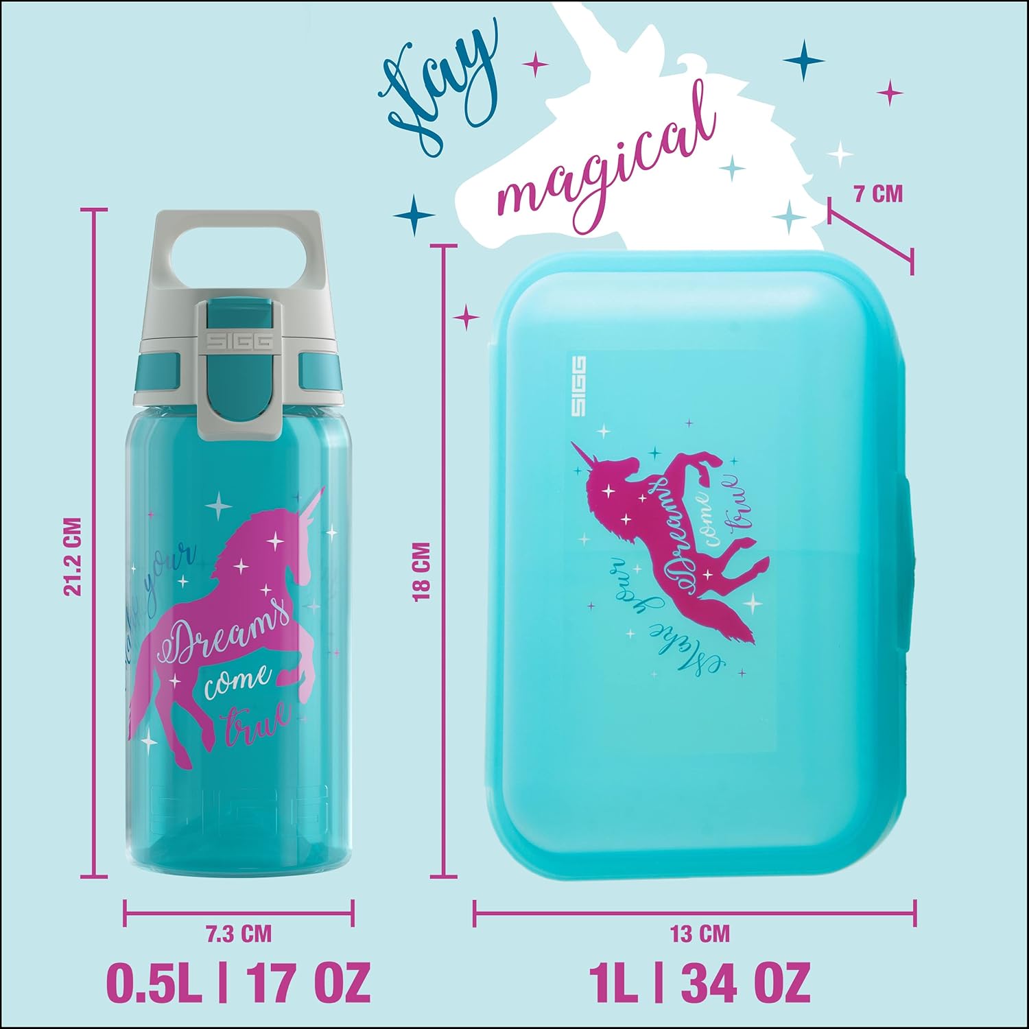 Sigg - Kids Lunch Box VIVA - Made in Germany - Dishwasher Safe - Food Containers for School, Daycare - Gifts Boys, Girls