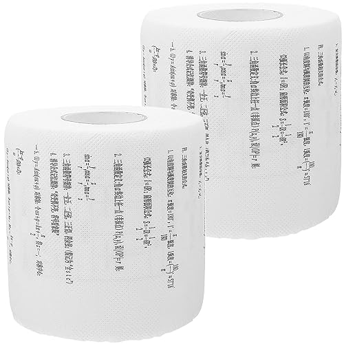 Math Formula Printed Toilet Paper Rolls 2pcs Tissue Paper for