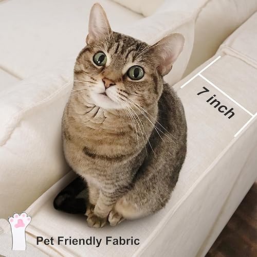 Miniatura 4 de Sofá modular de 108.7 pulgadas, sofá modular en forma de U, 6 plazas, sofá tapizado esquinero para sala de estar, sofá seccional apto para mascotas,