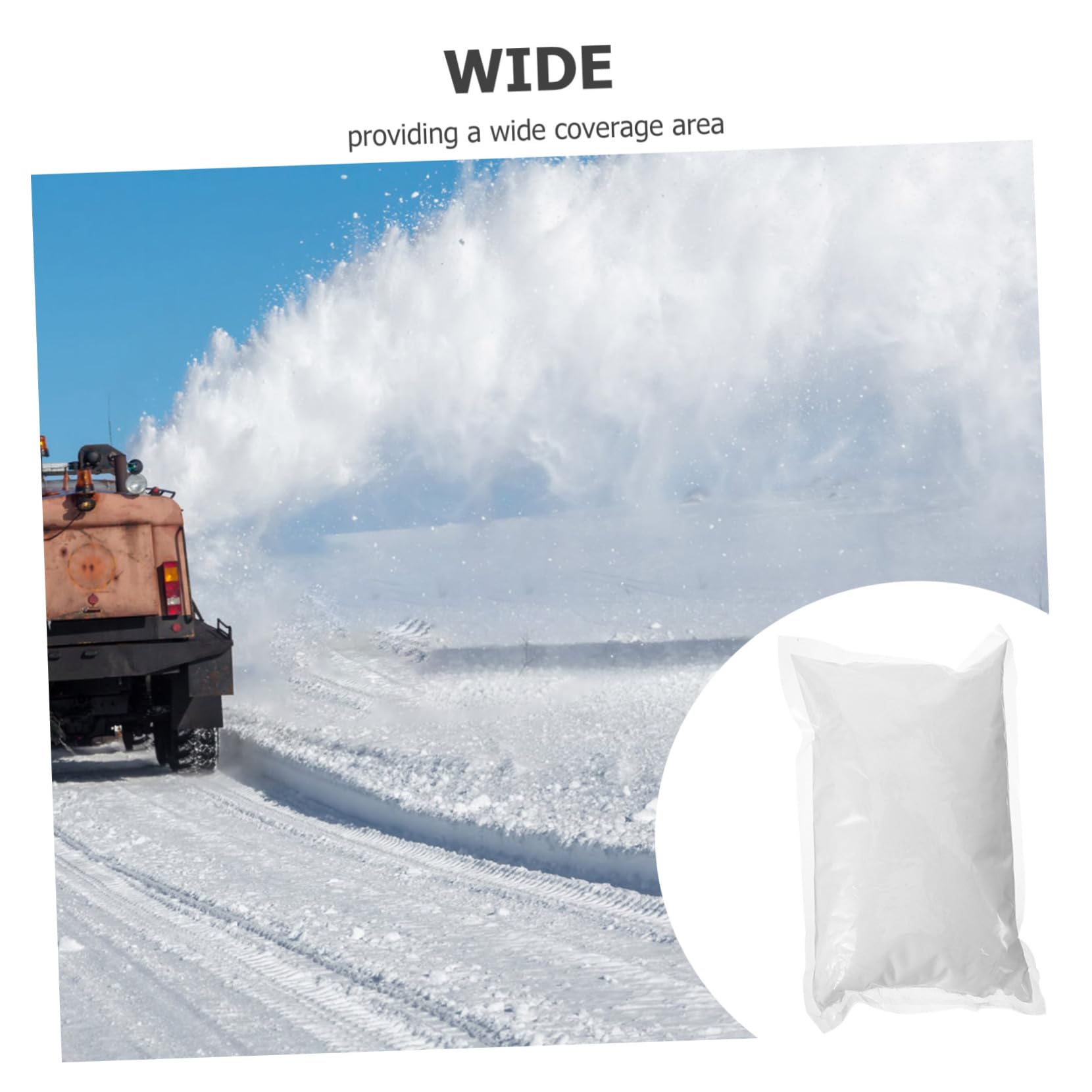Toyvian Agente para Descongelar Carreteras, 1kg, Derretimiento Rápido de Nieve y Hielo, Uso en Vías y Distintos Lugares