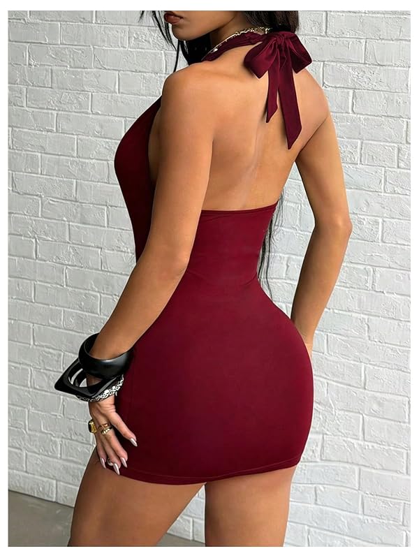 BEAUDRM Women's Y2K Dress Sexy Mini Dress Sparkly Rave Club Outfits Red by BEAUDRM - Used condition - Image 2