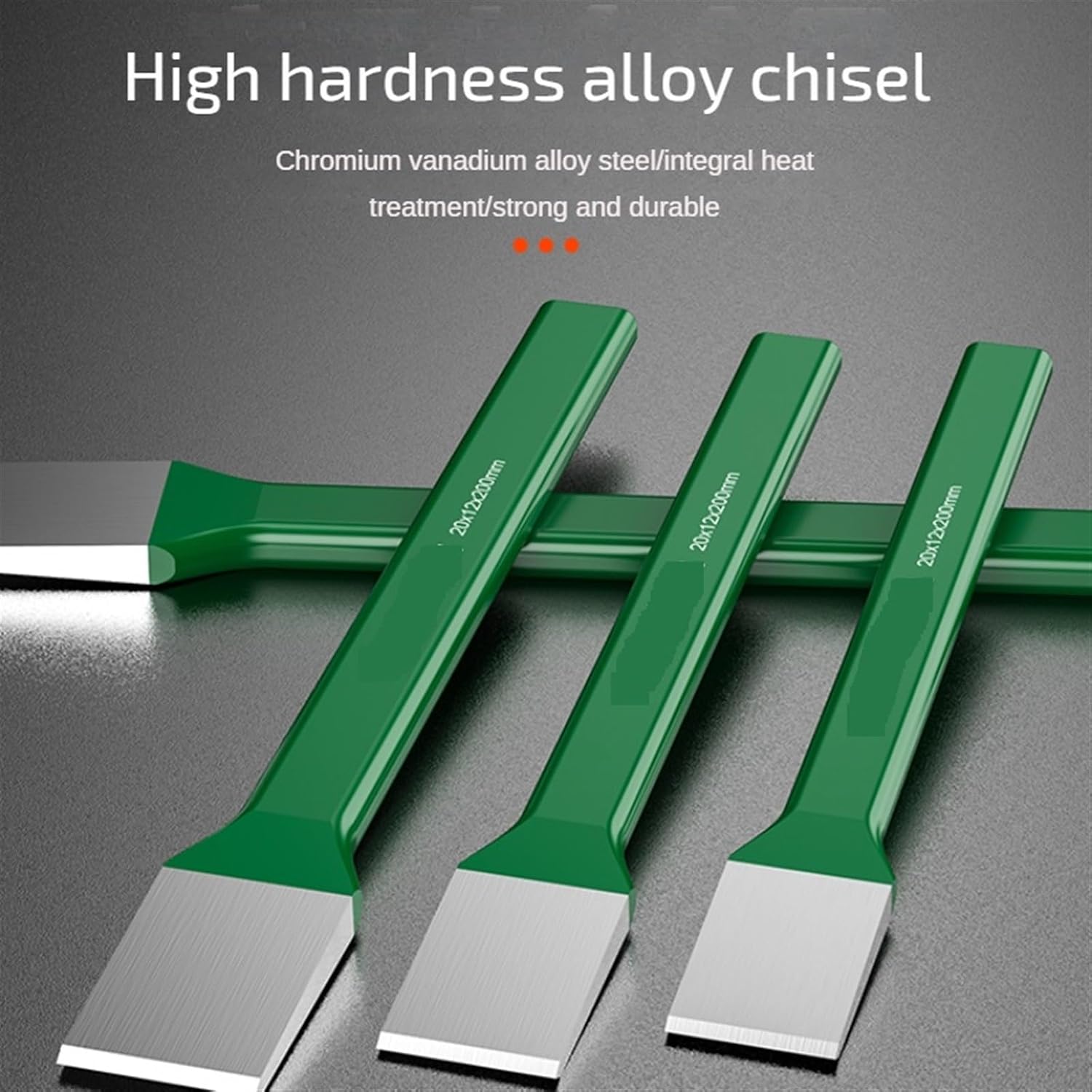 Chisel Concrete Tool Tungsten Steel Chisel Alloy Chisel Head Cement Cleaver Chrome Vanadium Steel Stone Chisel Flat Shovel(300mm)