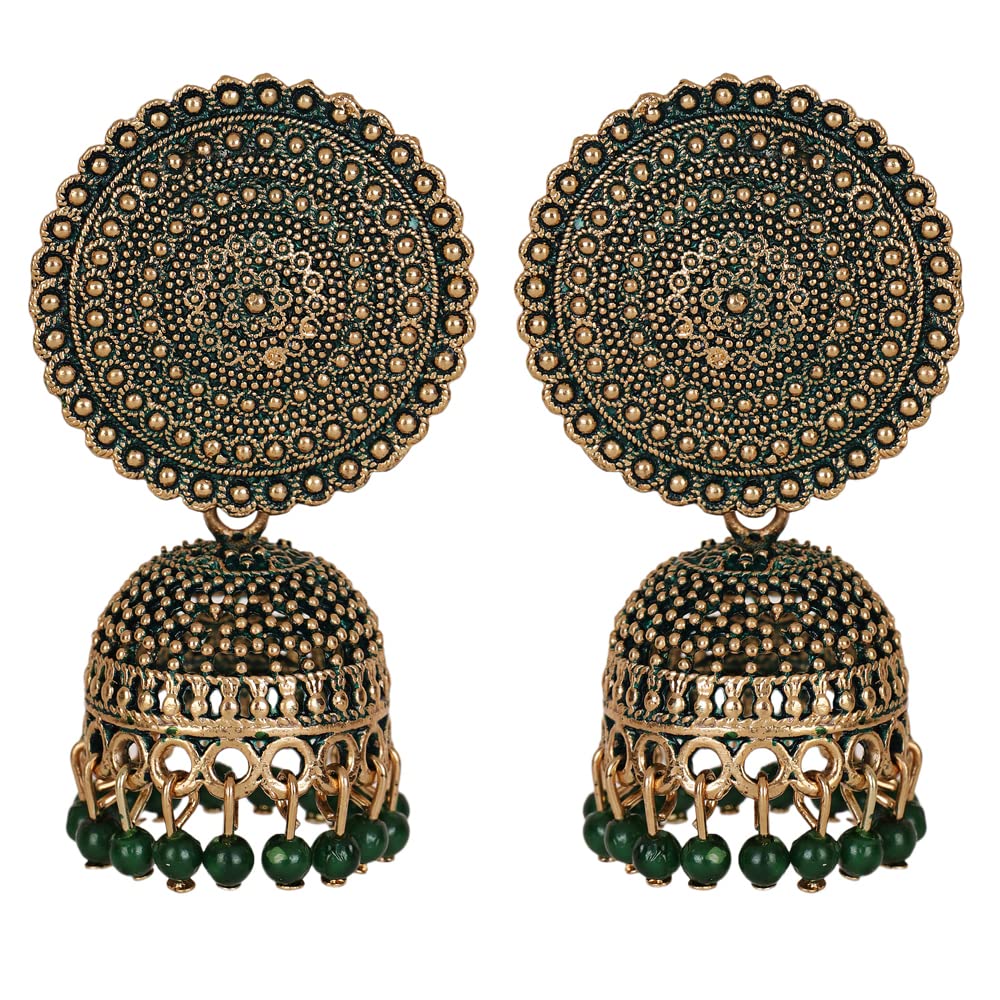 Shining Diva Fashion Latest Stylish Traditional Antique Gold Plated Jhumki Earrings for Women & Girls (13342er) (B09TW6B3DF) Amazon Price History, Amazon Price Tracker