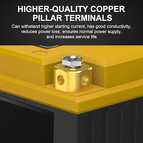 Miniatura 8 de YT7B-BSYT14B-BS 12V 4Ah 240CA Batería de litio Powersport con protección contra sobrecarga y sobredescarga Smart BMS, YT12B-BSYT9B-BS, compatible