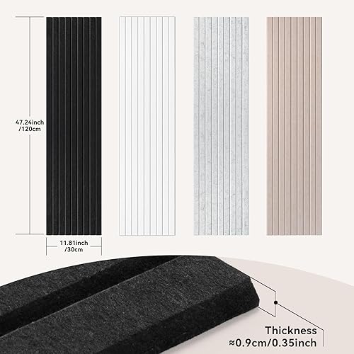 Miniatura 2 de Paneles acústicos autoadhesivos, paquete de 10 paneles de pared grandes insonorizados, paneles de alta densidad a prueba de sonido, tratamiento