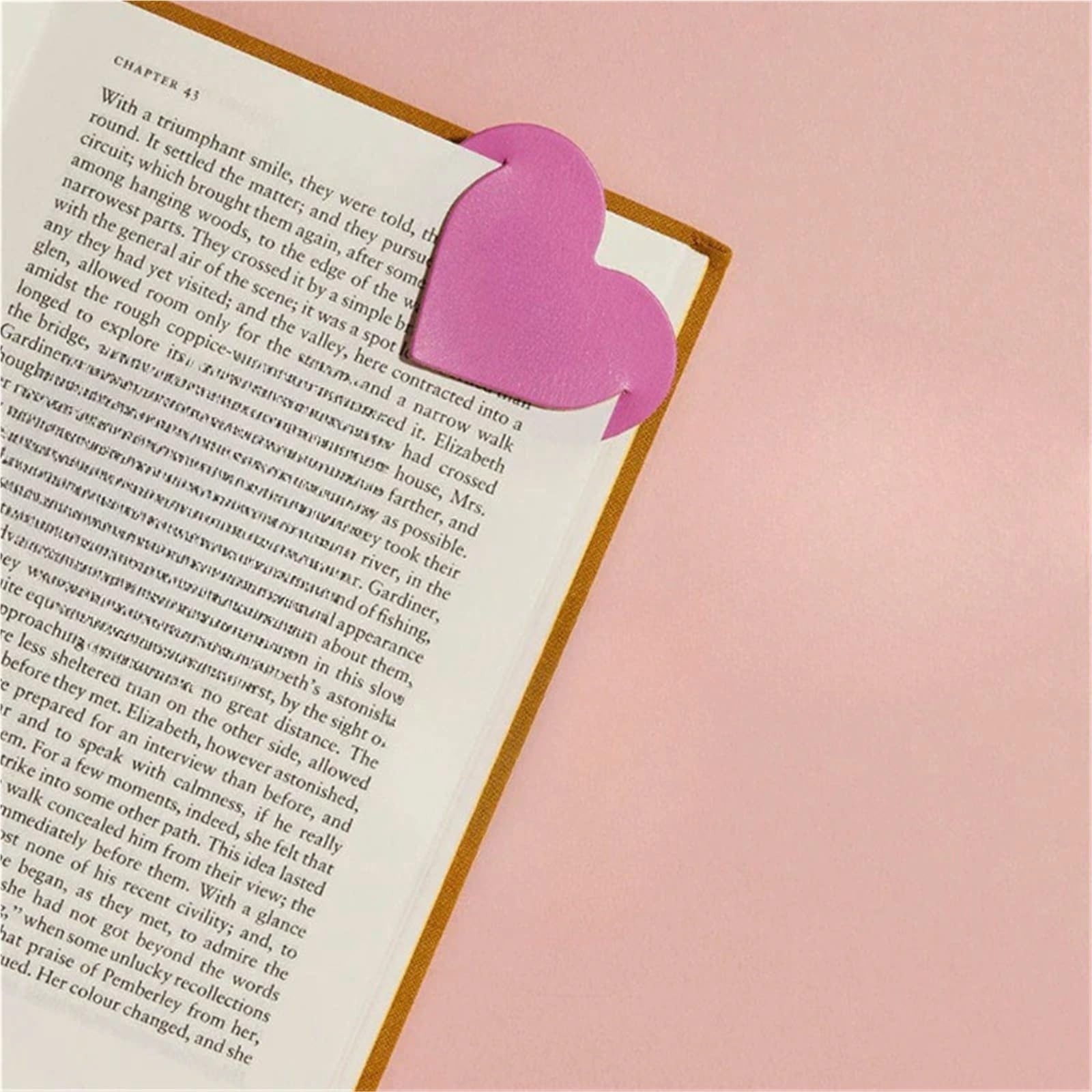 Segnalibro Angolare Segnalibro in PU a forma di cuore