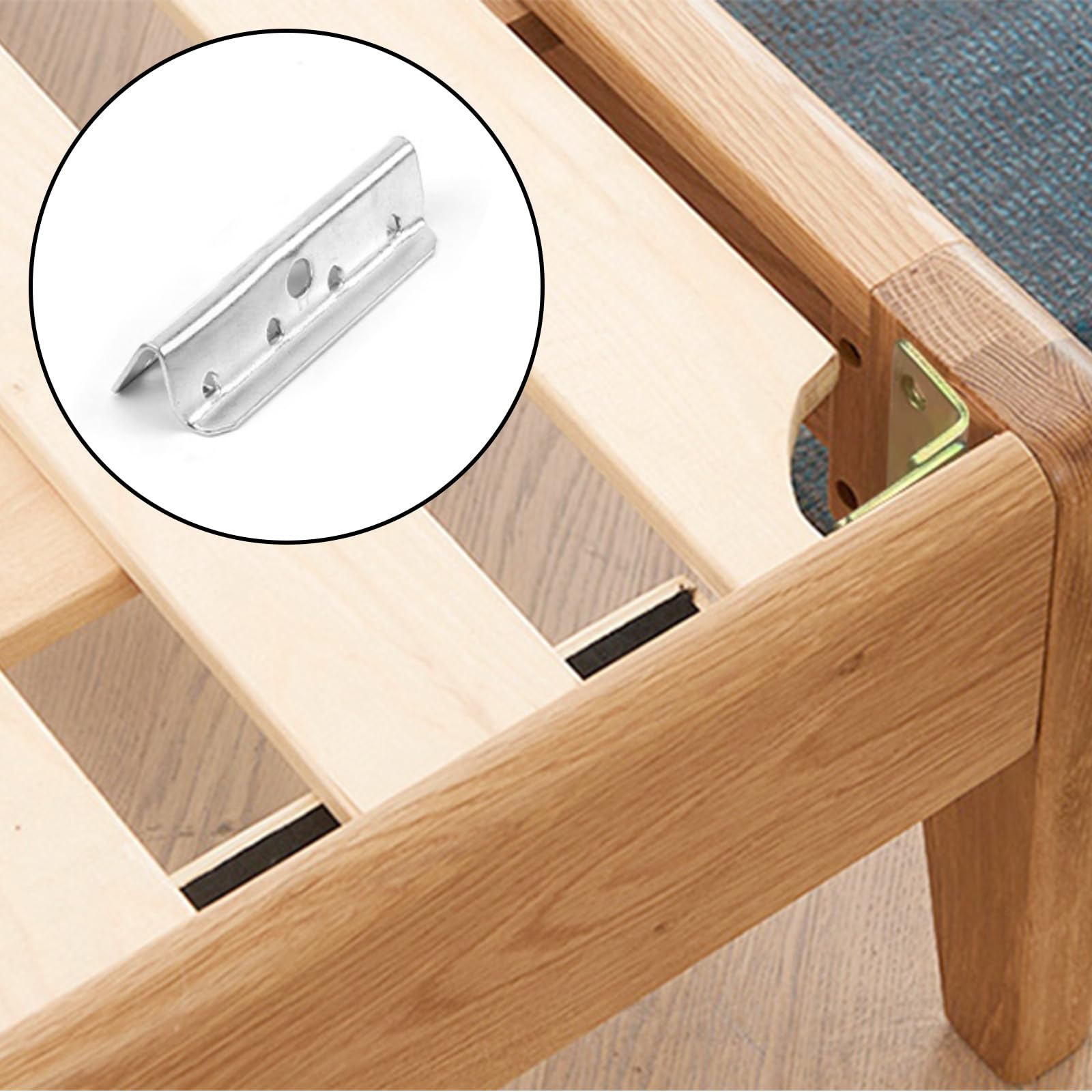 30 clips de extremo de metal para correas de goma, 1/2 x 2 pulgadas de repuesto para tapicería de muebles, clips de extremo para sofá, silla, muebles con tornillos