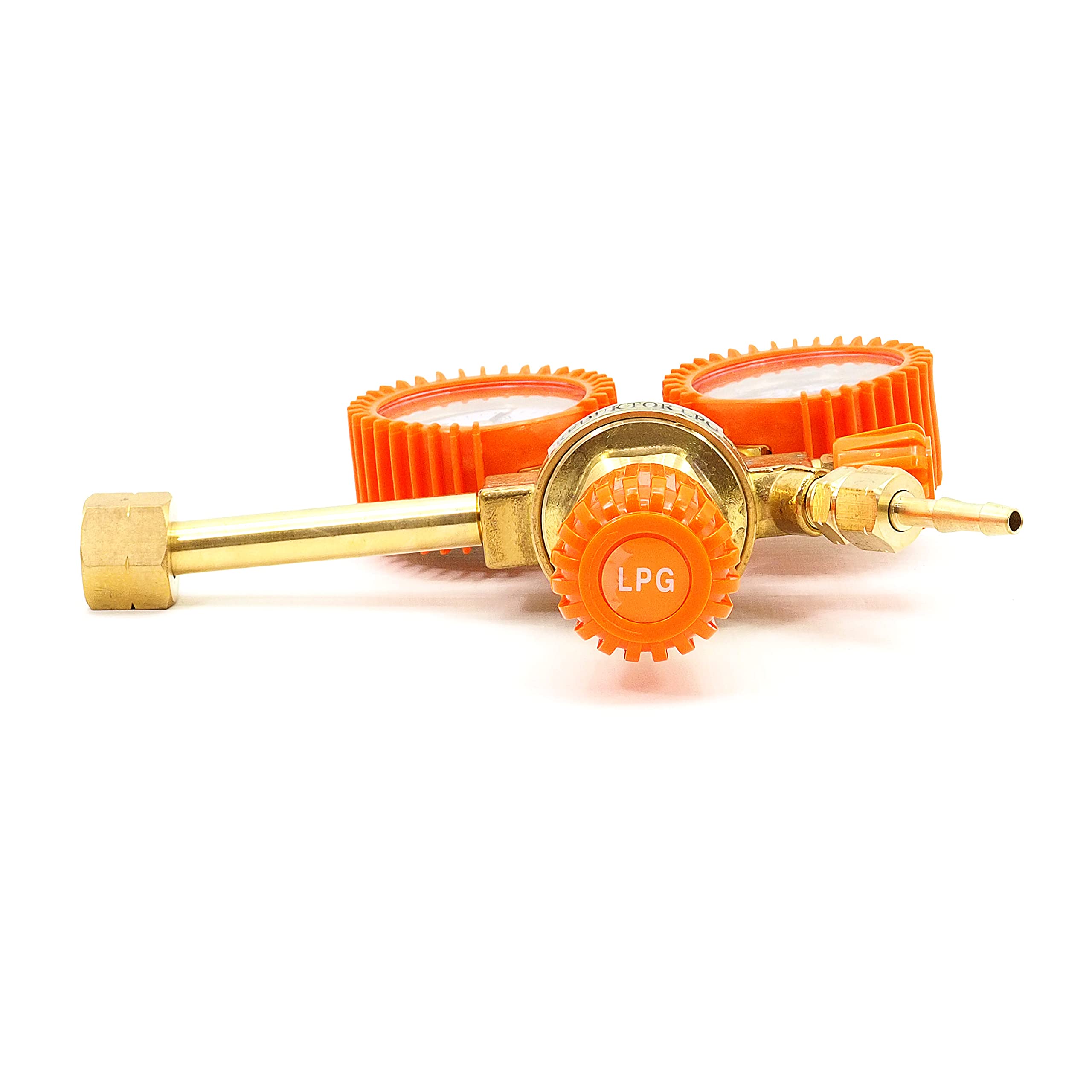 PROPAN-BUTAN - Regolatore di pressione GPL riduttore 2 gauge tubo 8 mm 1,5bar 3/8LH 6kg/h