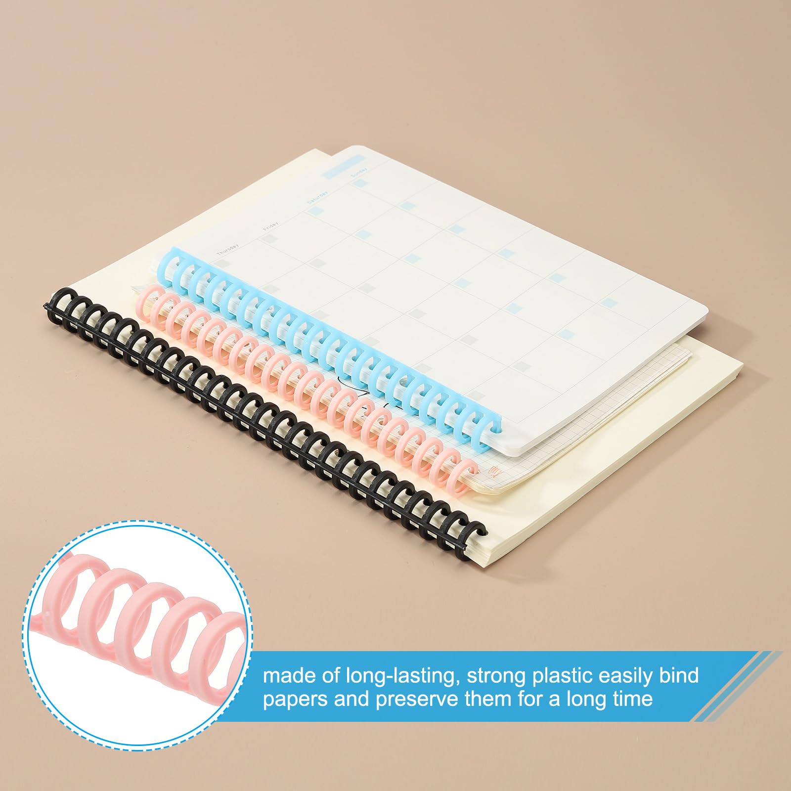 PATIKIL 12mm(1/2") Plastic Spiral Binding Coils - Image 3